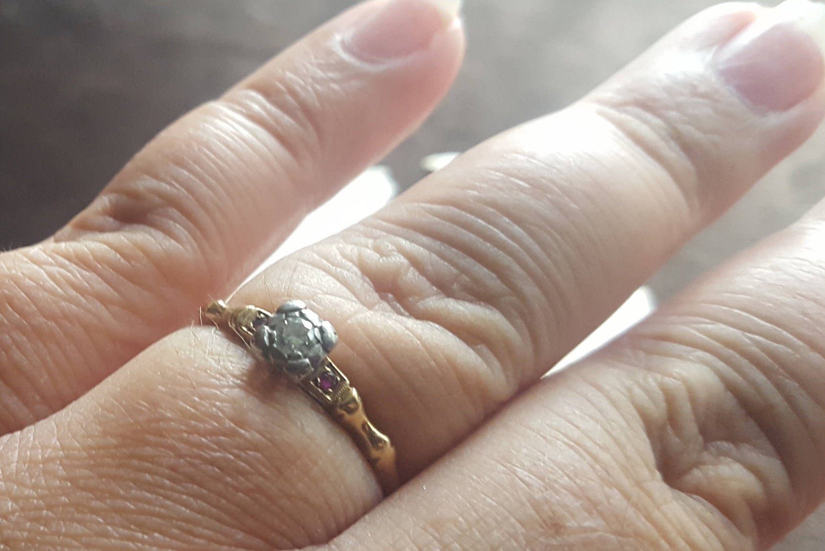 Vintage 1930s Platinum Diamond Sapphire Engagement Ring Size 7 RG3583 | eBay