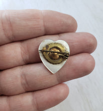 Load image into Gallery viewer, Vintage Victorian Mother of Pearl MOP Heart Brooch Pin, Estate Jewelry, Vintage Brooch, Mothers&#39; Day gift, gift for mom, Edwardian, tiny pin