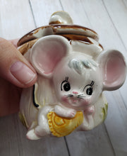 Load image into Gallery viewer, Enesco Missy Mouse Sugar Bowls or Condiment Jars, Anthropomorphized China, Japanese China, 1950s, 1960s, cute china, Napco, Lefton